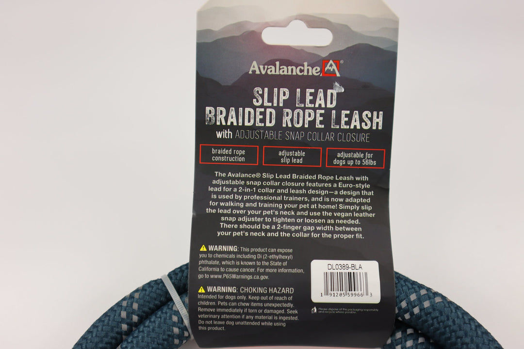 Avalanche Slip Lead Braided Rope Leash