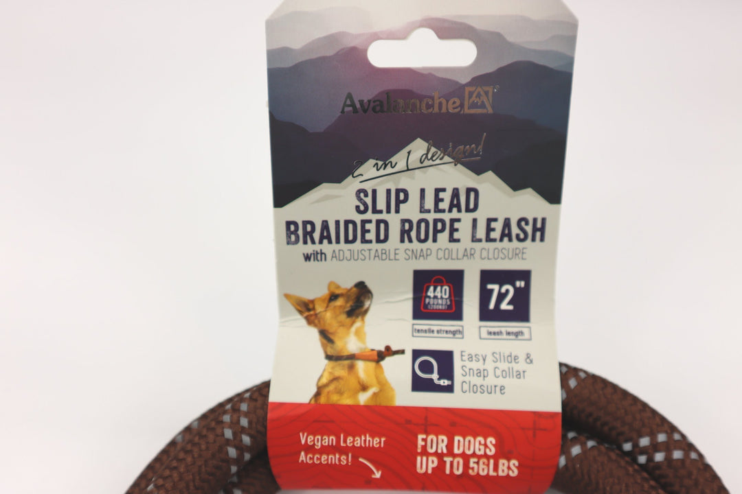 Avalanche Slip Lead Braided Rope Leash