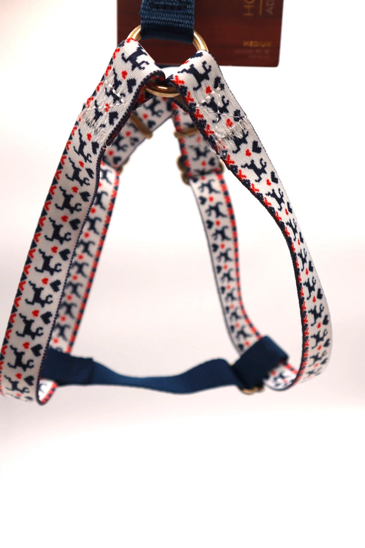Doghaus Holiday Printed Harness (White) - Medium