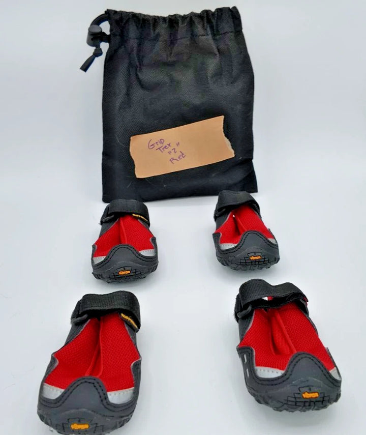 Ruffwear Grip Trex Dog Boots (4 boots) Red/Black 2" #8