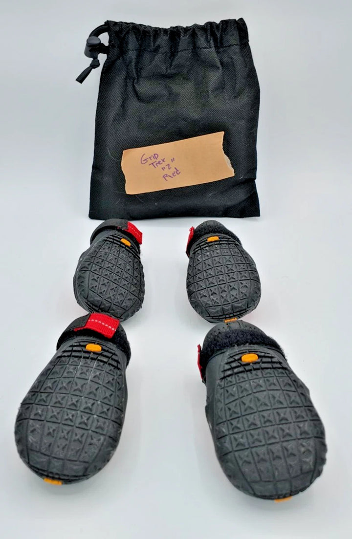 Ruffwear Grip Trex Dog Boots (4 boots) Red/Black 2" #8