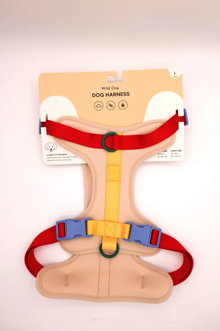 Wild One Harness - Tan Colorblock (XS and L)