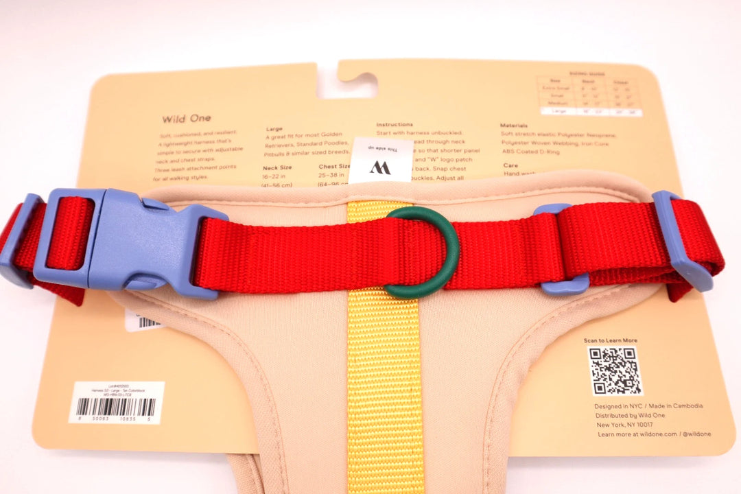 Wild One Harness - Tan Colorblock (XS and L)