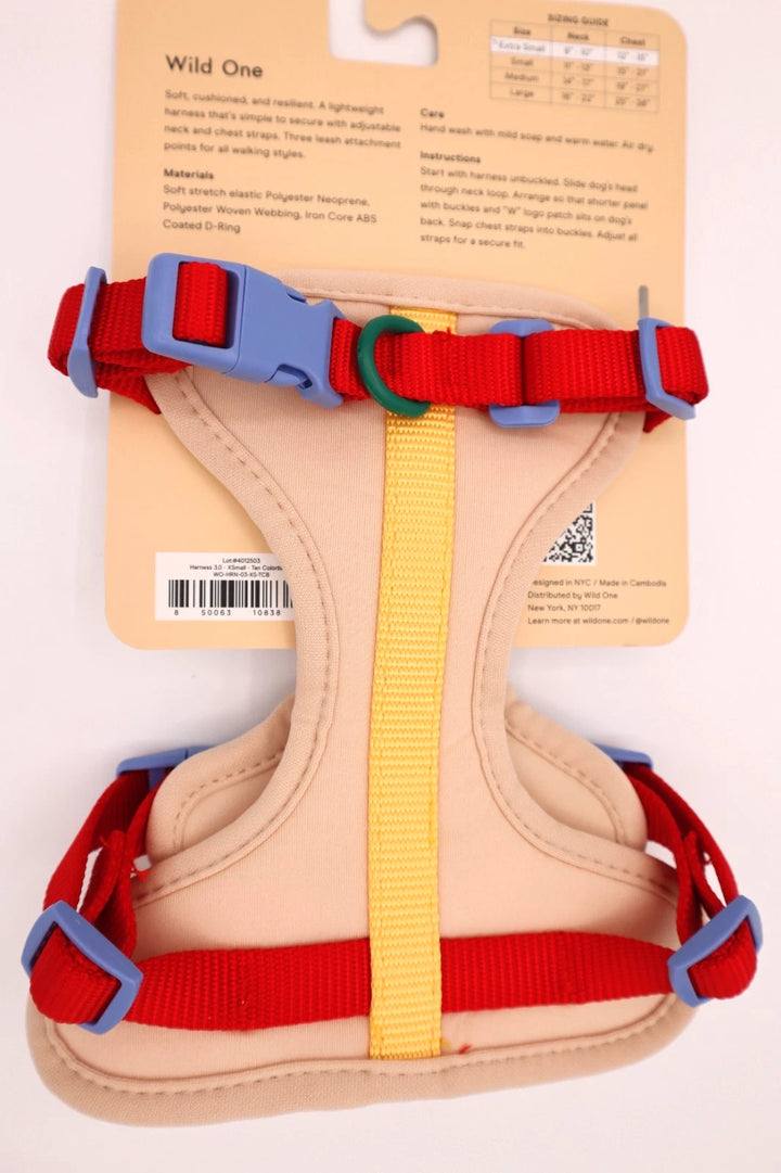 Wild One Harness - Tan Colorblock (XS and L)