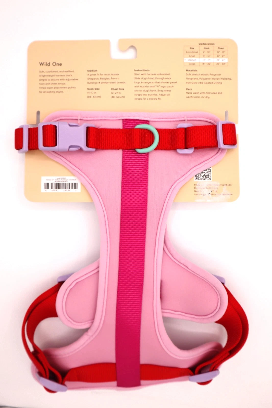 Wild One Harness - Bubblegum Colorblock Medium
