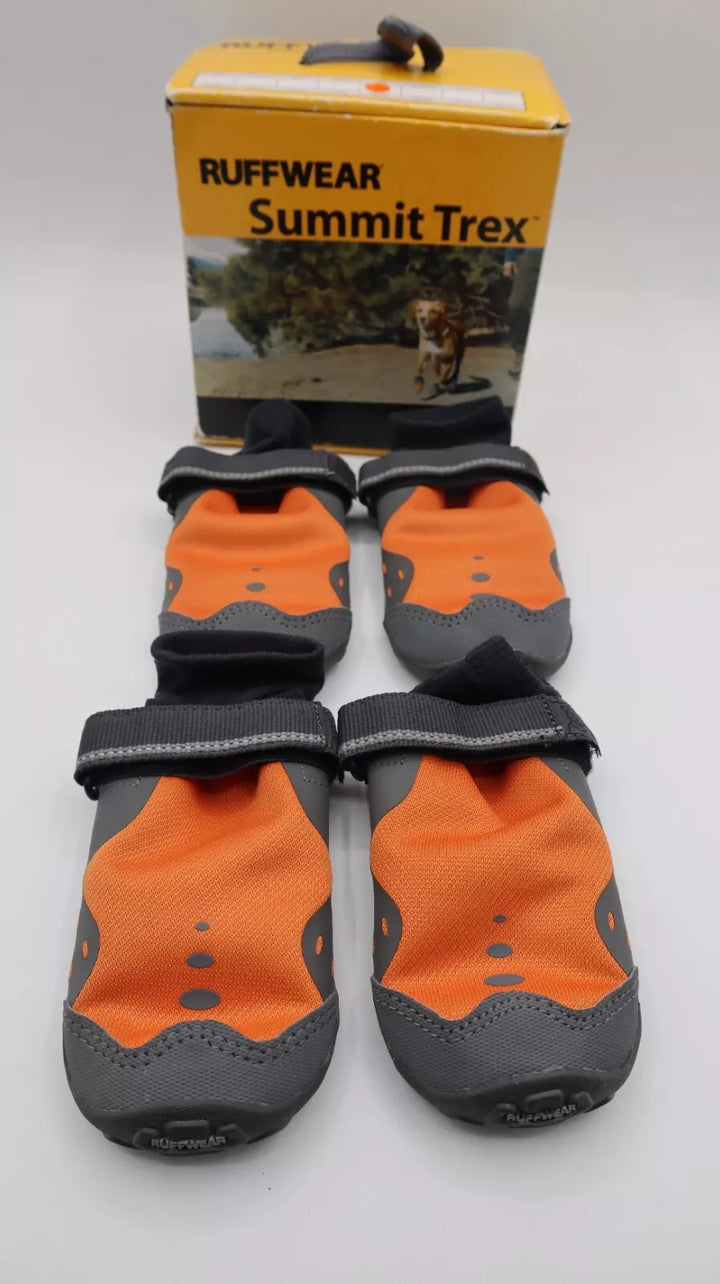 Ruffwear Summit Trex Dog Boots (4 boots) Orange 2.5 inches