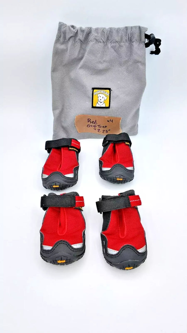 Ruffwear Grip Trex Dog Boots (4 boots) Red Currant - 2.25" (#2)