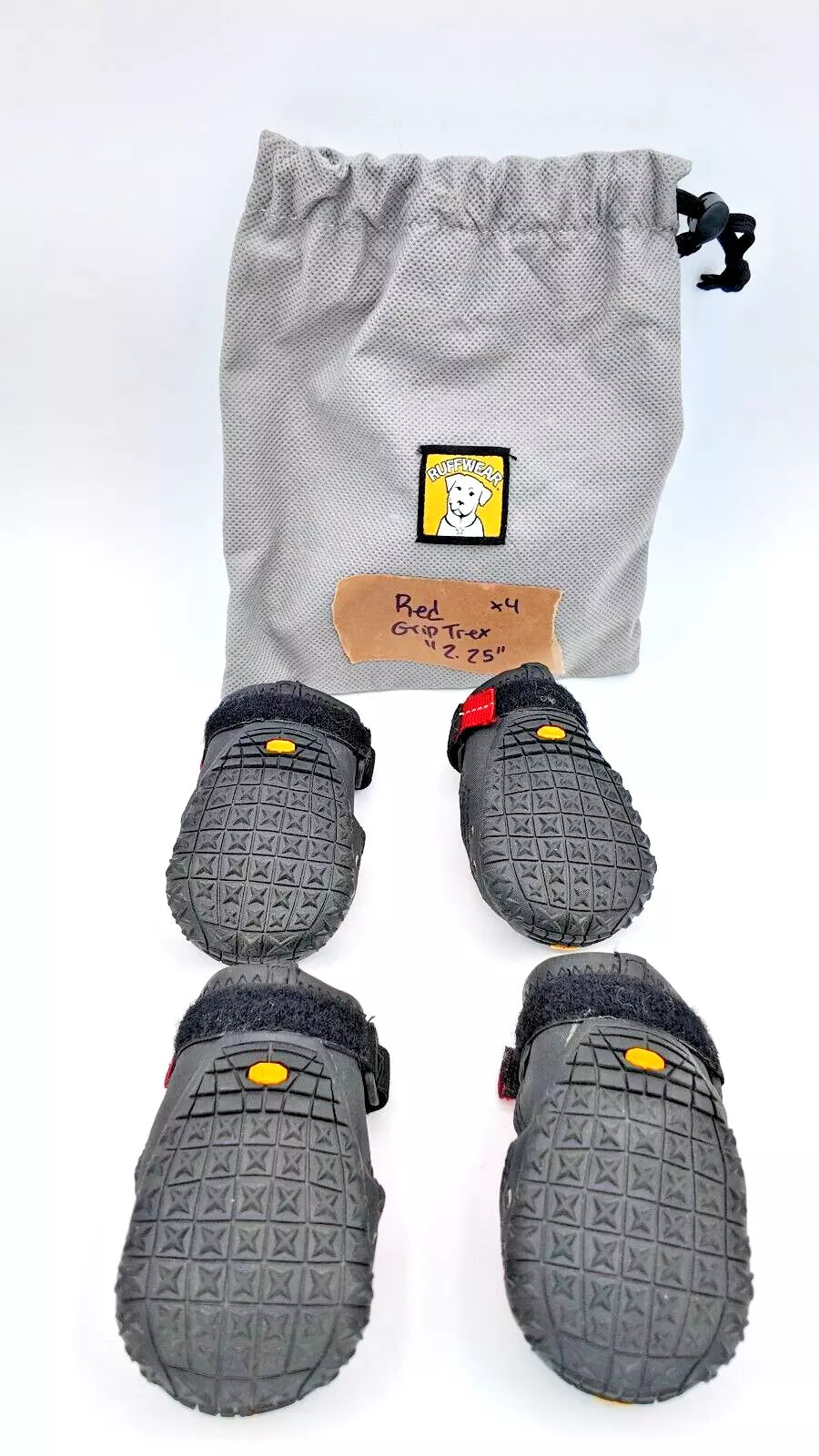 Ruffwear Grip Trex Dog Boots (4 boots) Red Currant - 2.25" (#2)