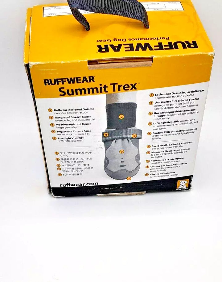 Ruffwear Summit Trex Dog Boots (4 boots) Gray - 2.5" (#4)
