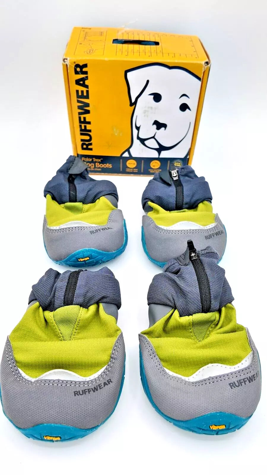Ruffwear Polar Trex Dog Boots (4 boots) Blue/Green - 3" (#6)