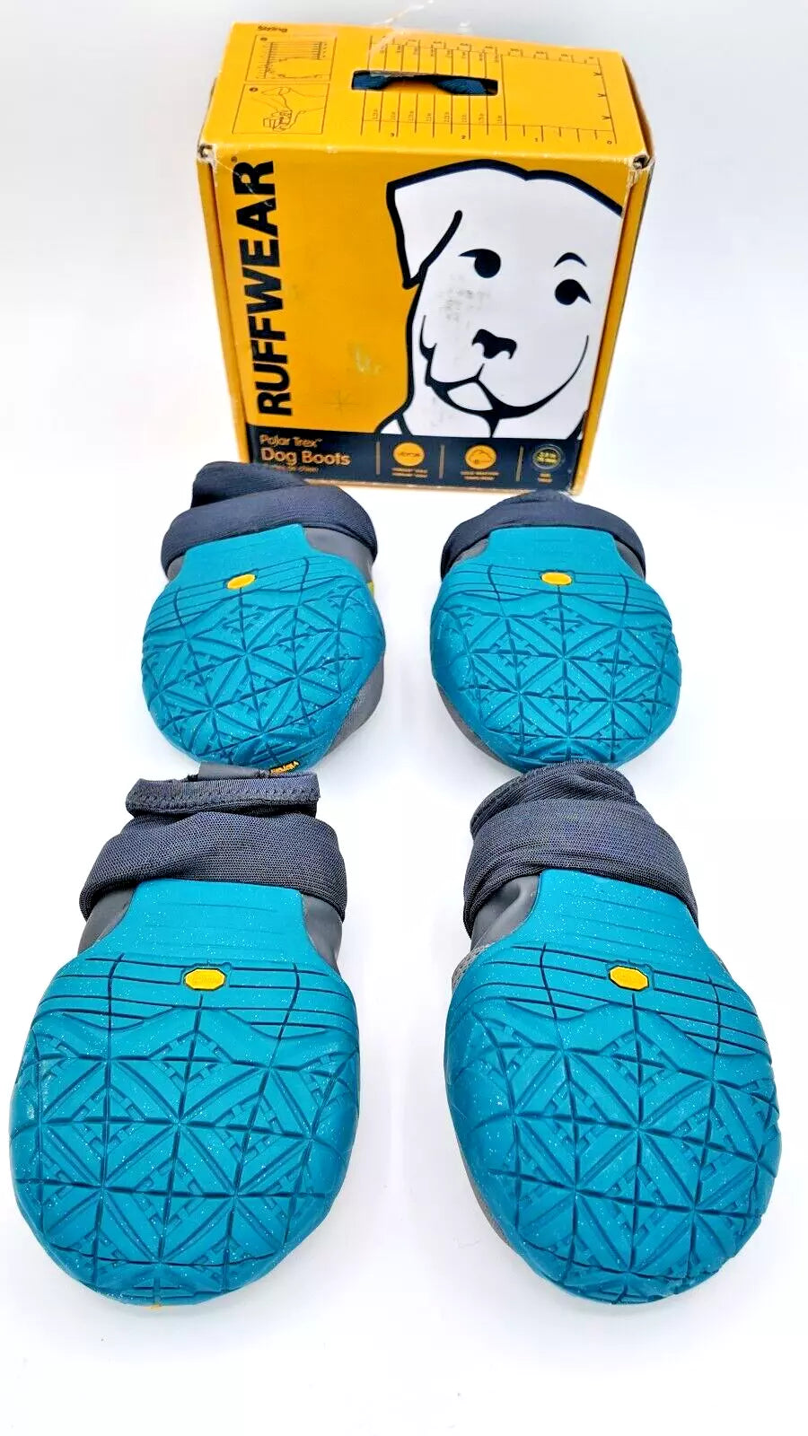 Ruffwear Polar Trex Dog Boots (4 boots) Blue/Green - 3" (#6)