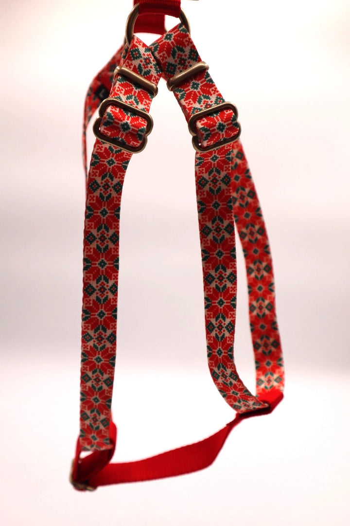 Doghaus Holiday Printed Harness (Red) - Large