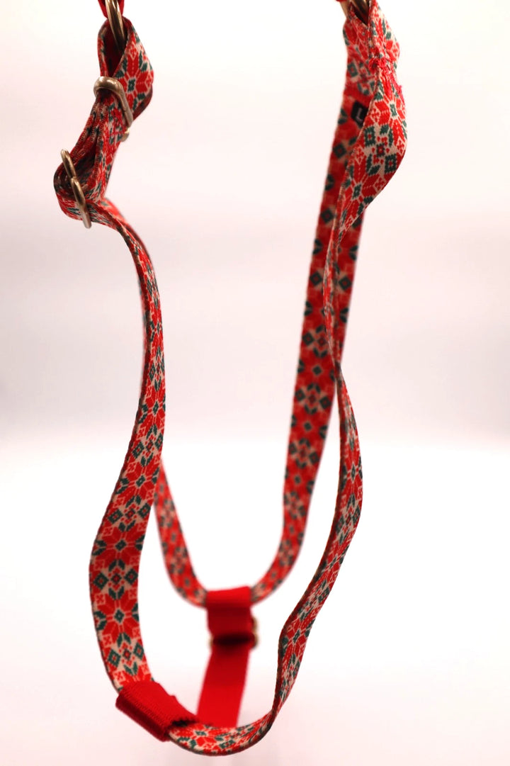 Doghaus Holiday Printed Harness (Red) - Large