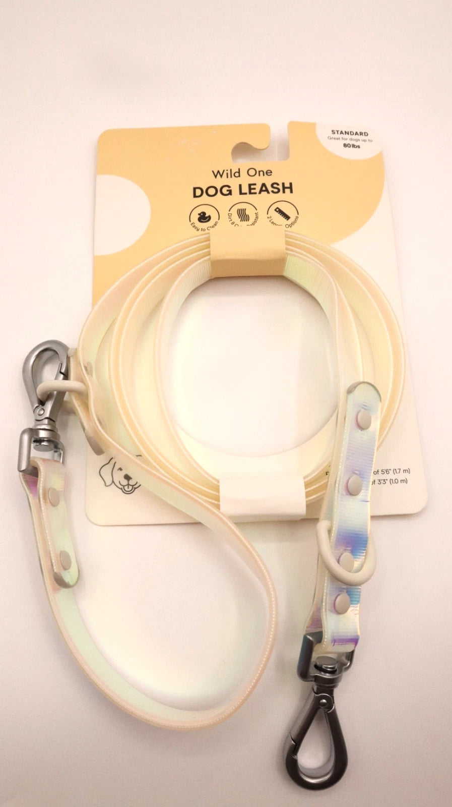 Wild One Holographic White Solar Leash
